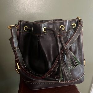 Dooney & Bourke Rich Brown Leather Shoulder Bag